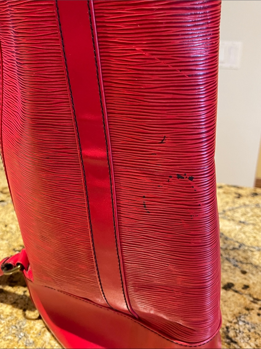 Red epi leather Randonee Louis Vuitton GM sling Bag - Picture 12 of 17